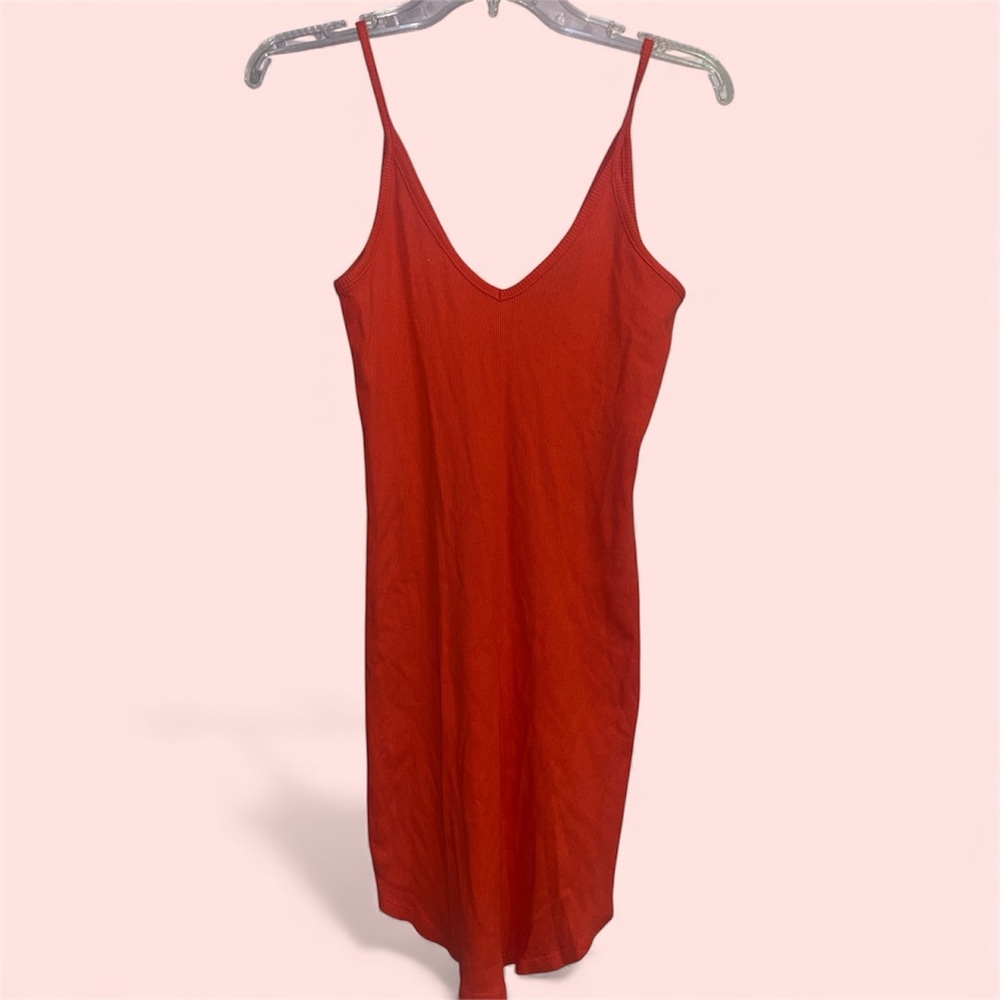 Derek Heart Coral Spaghetti Strap Dress (Medium) 🪸🌸